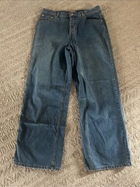 AT Denim 100% Cotton High Rise Wide Leg Blue Denim 14